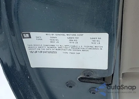 2004 Chevrolet Cavalier Ls из США, поврежденный, VIN 1G1JF12F247326253